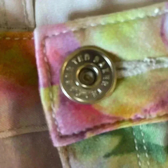 Ted Baker Electric Daydream Floral Multicolor Y2K Retro Skinny Stretch Jeans 25 - Picture 5 of 12